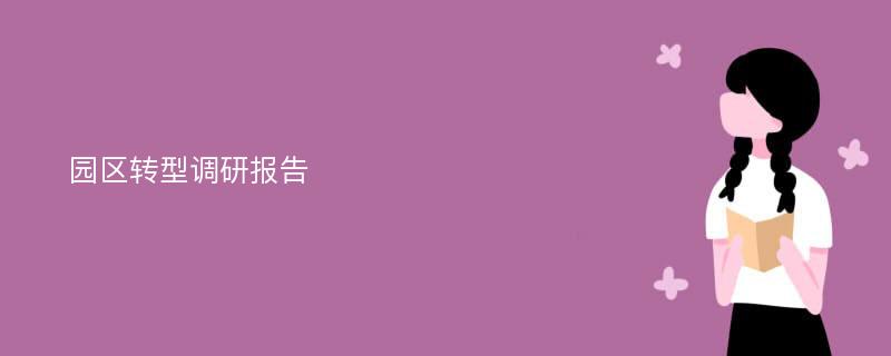 园区转型调研报告