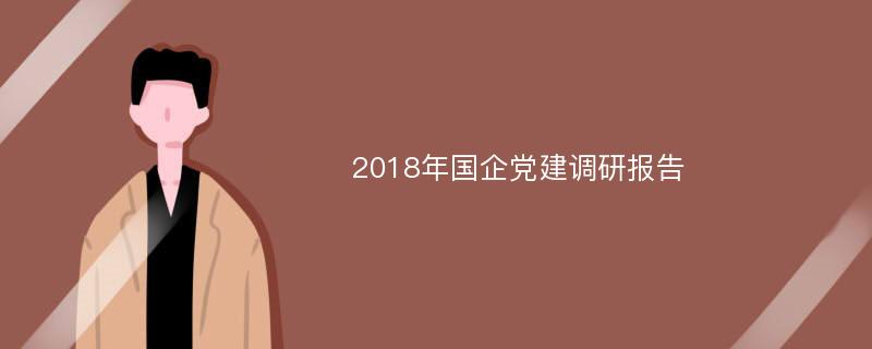 2018年国企党建调研报告